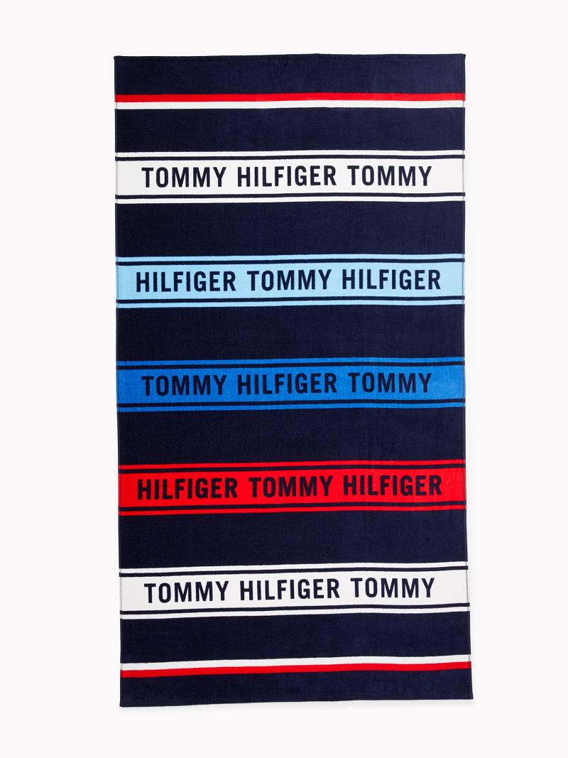 Maillots De Bain Tommy Hilfiger Logo Stripe Beach Towel Femme Multicolore | FR_W21424