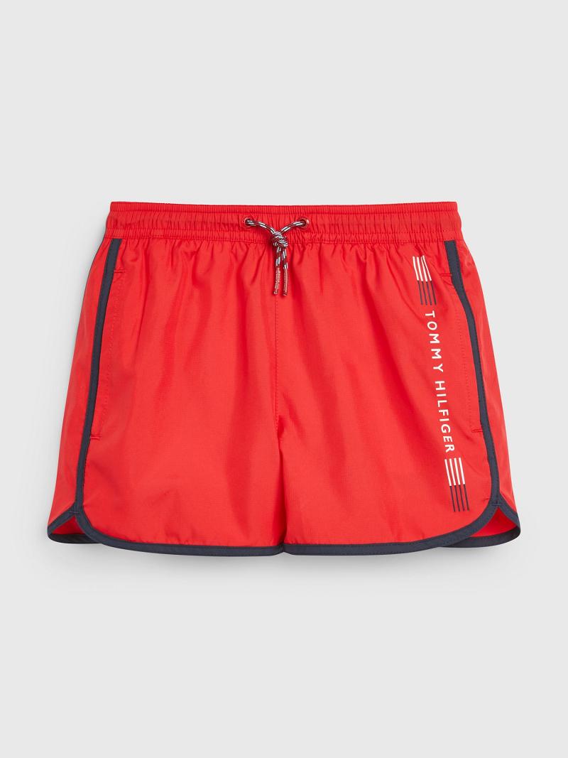 Maillots De Bain Tommy Hilfiger Solid Trunk Enfant Rouge | FR_B2152