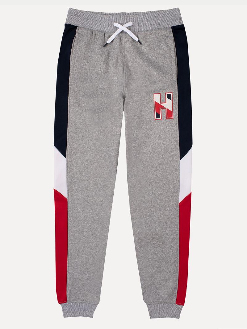 Pantalon Jogging Tommy Hilfiger Little Colorblock Enfant Grise | FR_B2052