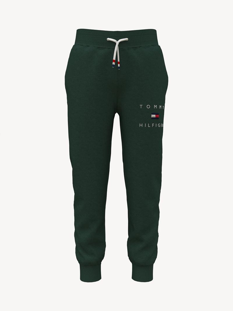 Pantalon Jogging Tommy Hilfiger Logo Enfant Turquoise | FR_B2056