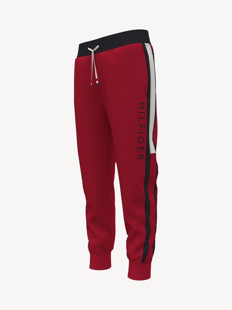 Pantalon Jogging Tommy Hilfiger Signature Enfant Rouge | FR_B2057