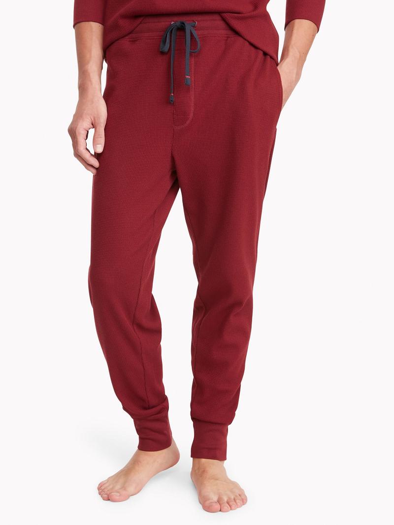 Pantalon Jogging Tommy Hilfiger Thermal drawstring Homme Rouge | FR_M31355