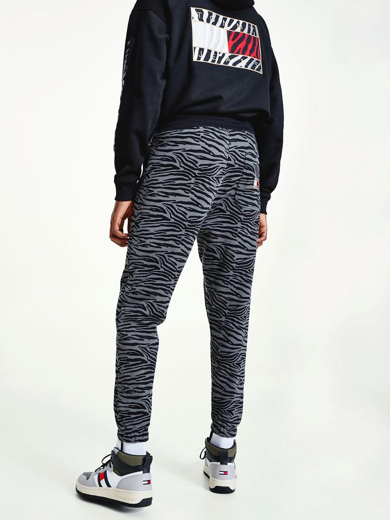 Pantalon Jogging Tommy Hilfiger Year of the Tiger Print Femme Grise | FR_W21218