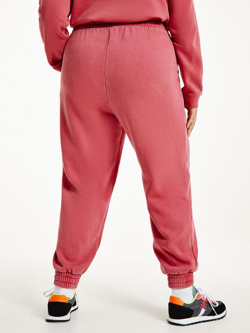 Pantalon Tommy Hilfiger Curve Organic Coton Collegiate Sweatpant Femme Rouge | FR_W21234