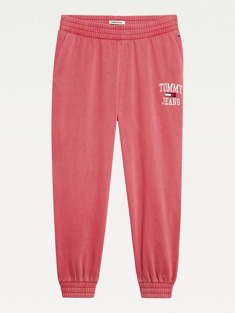 Pantalon Tommy Hilfiger Curve Organic Coton Collegiate Sweatpant Femme Rouge | FR_W21234