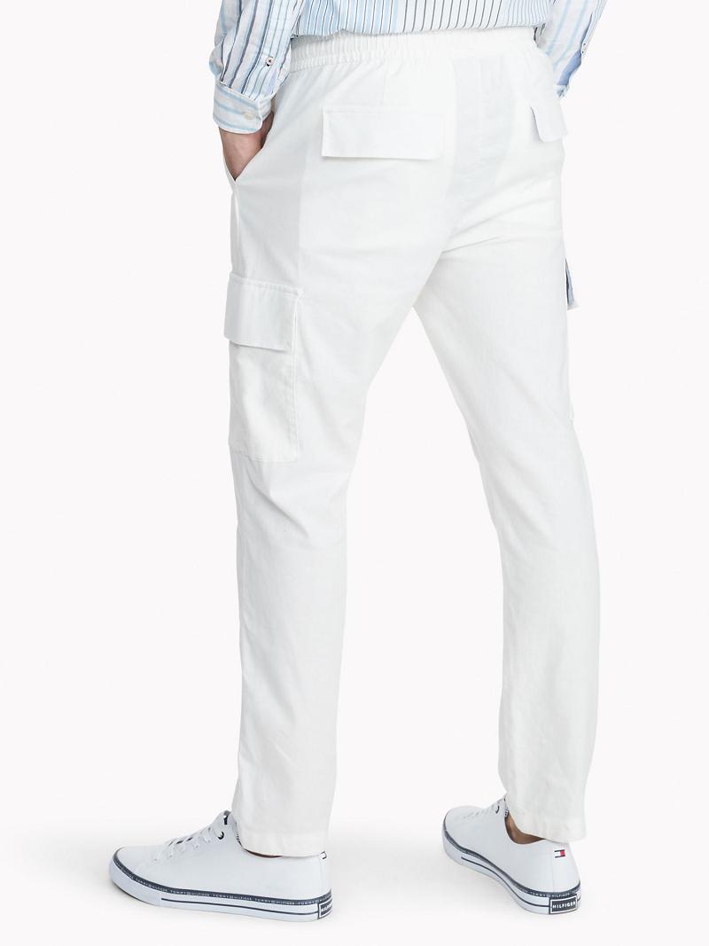 Pantalon Tommy Hilfiger Essential solid cargo Homme Blanche | FR_M31320