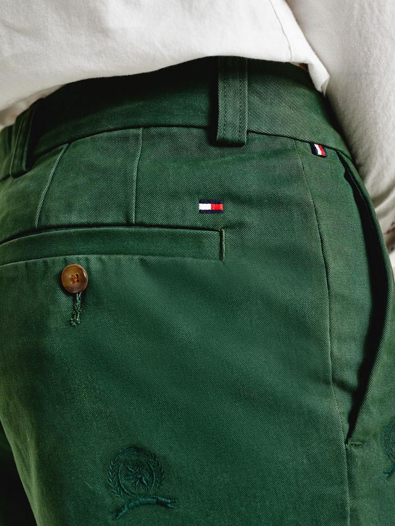 Pantalon Tommy Hilfiger Icon Crest Homme Vert | FR_M31322