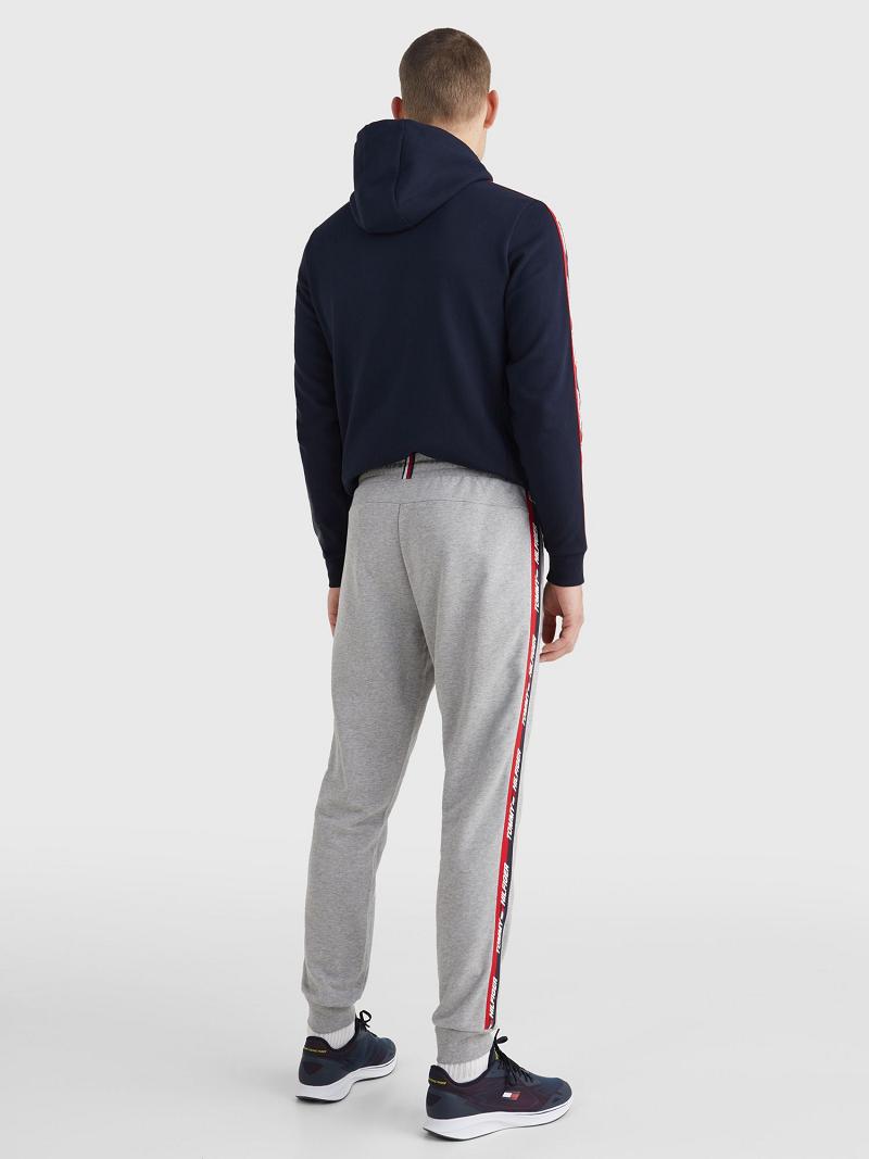 Pantalon Tommy Hilfiger Organic cotton performance logo tape Homme Grise | FR_M31323