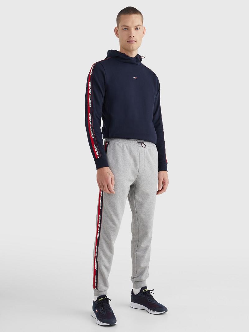 Pantalon Tommy Hilfiger Organic cotton performance logo tape Homme Grise | FR_M31323