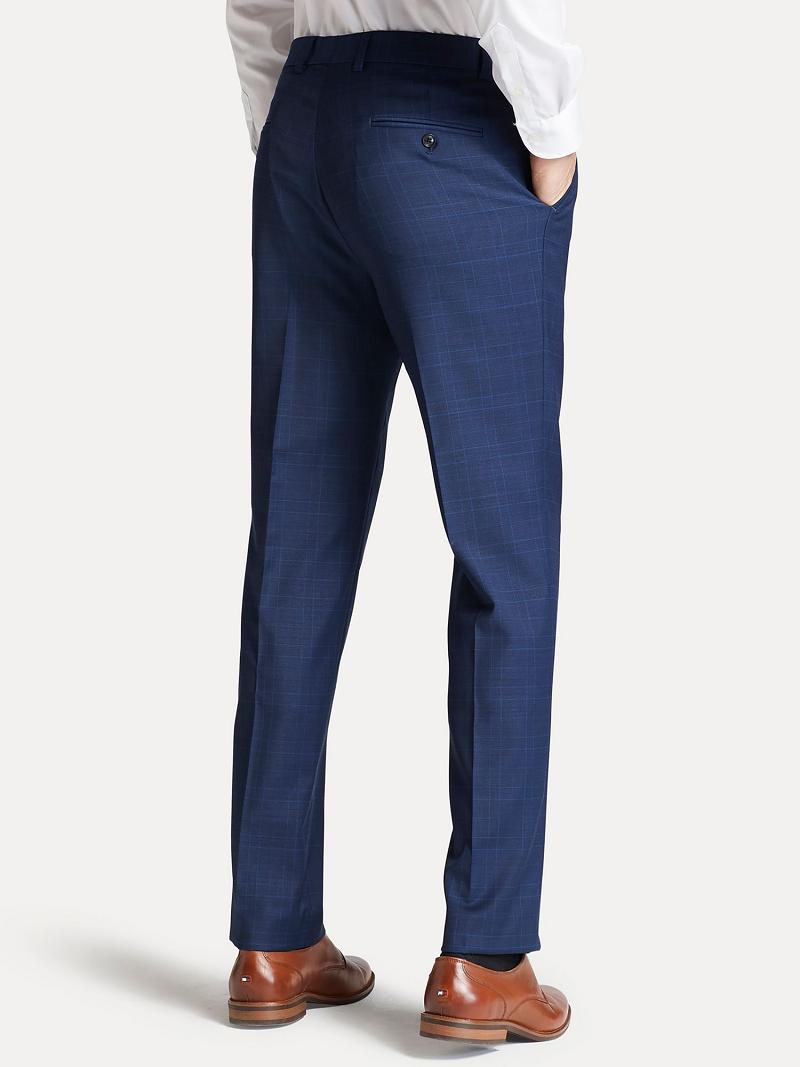 Pantalon Tommy Hilfiger Regular fit in plaid Homme Bleu | FR_M31326