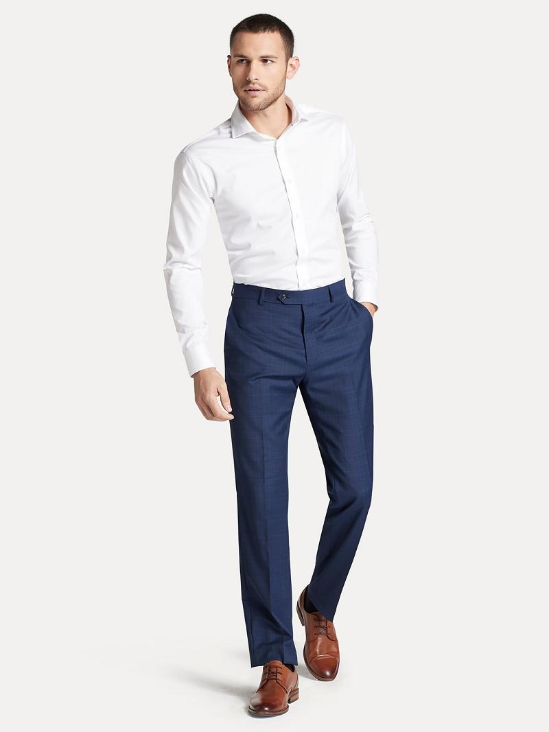 Pantalon Tommy Hilfiger Regular fit in plaid Homme Bleu | FR_M31326