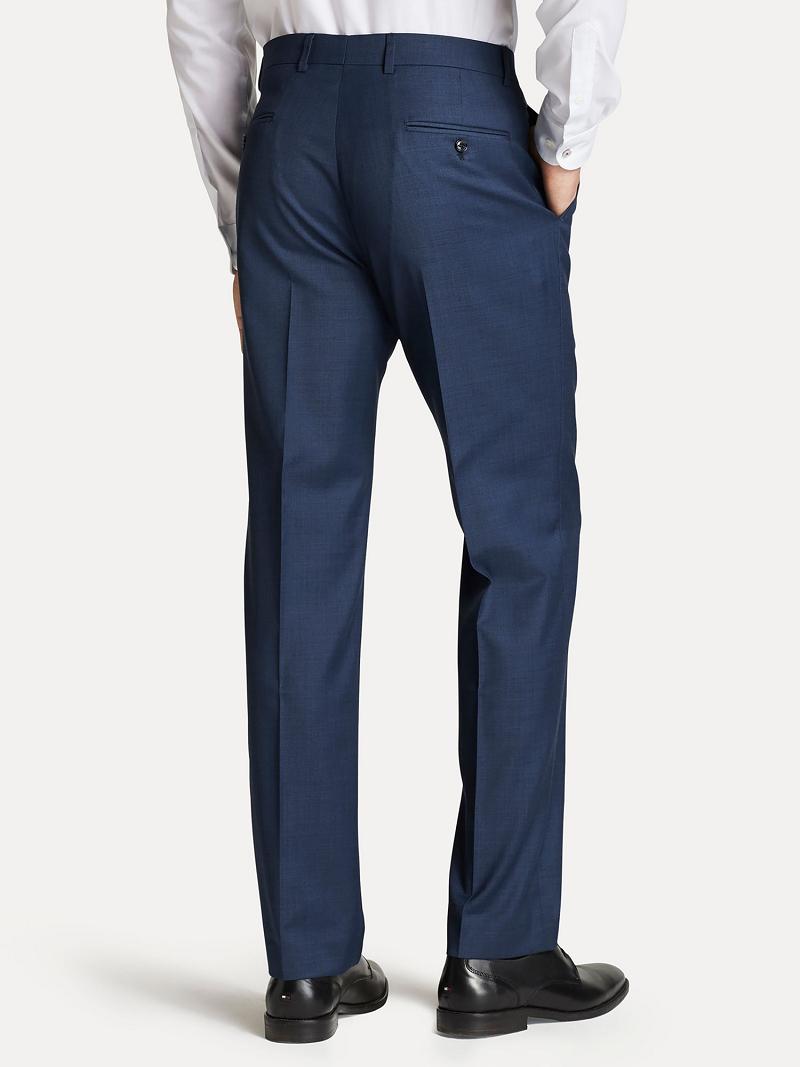 Pantalon Tommy Hilfiger Regular fit in sharkskin Homme Bleu | FR_M31327