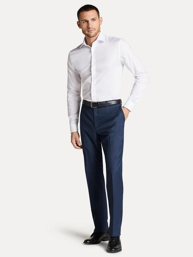 Pantalon Tommy Hilfiger Regular fit in sharkskin Homme Bleu | FR_M31327