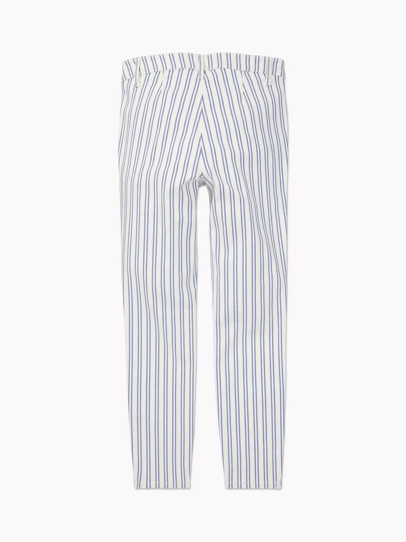 Pantalon Tommy Hilfiger Retro Stripe Femme Blanche | FR_W21251