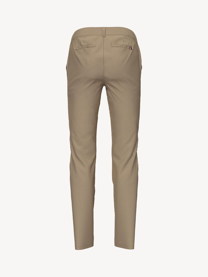 Pantalon Tommy Hilfiger Slim Fit Essential Solid Chino Femme Kaki | FR_W21252