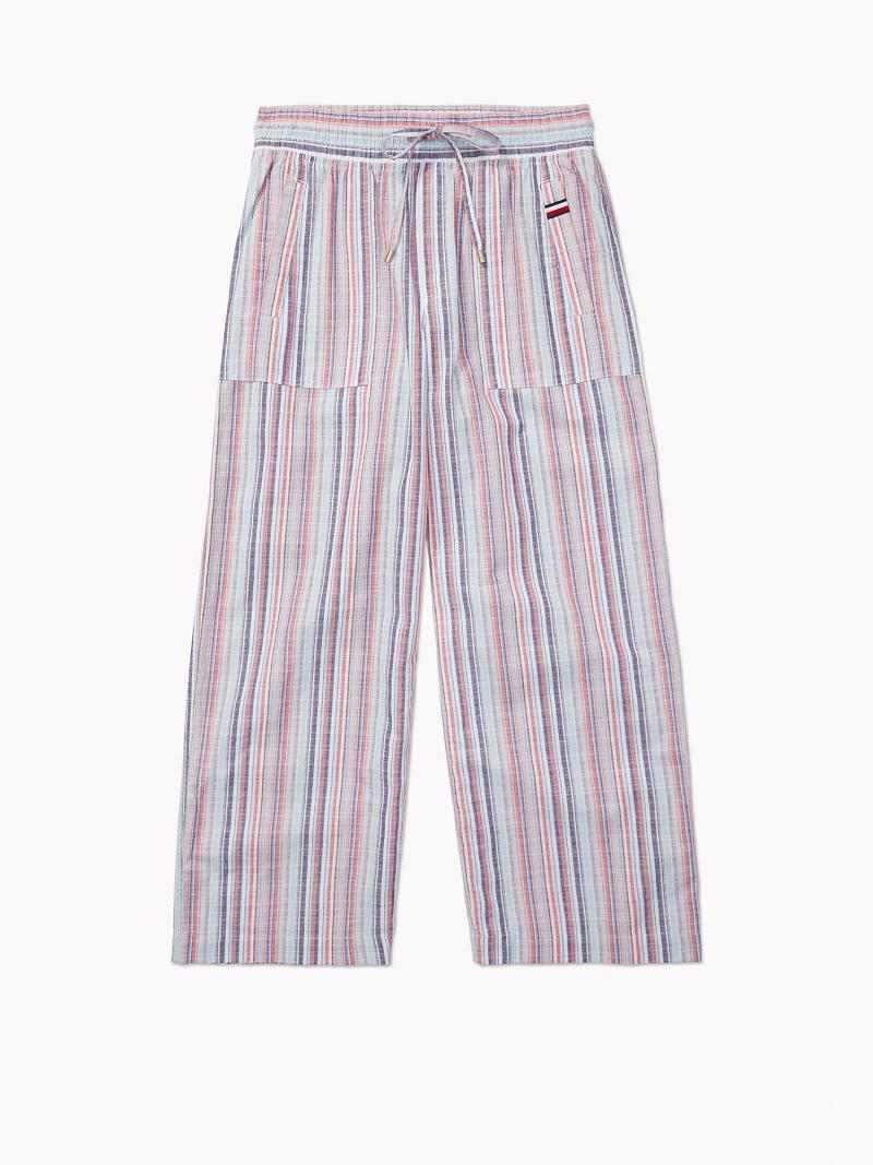 Pantalon Tommy Hilfiger Stripe Drawstring Femme Multicolore | FR_W21254