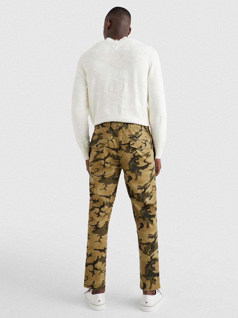 Pantalon Tommy Hilfiger Tapered fit camo Homme Vert | FR_M31342