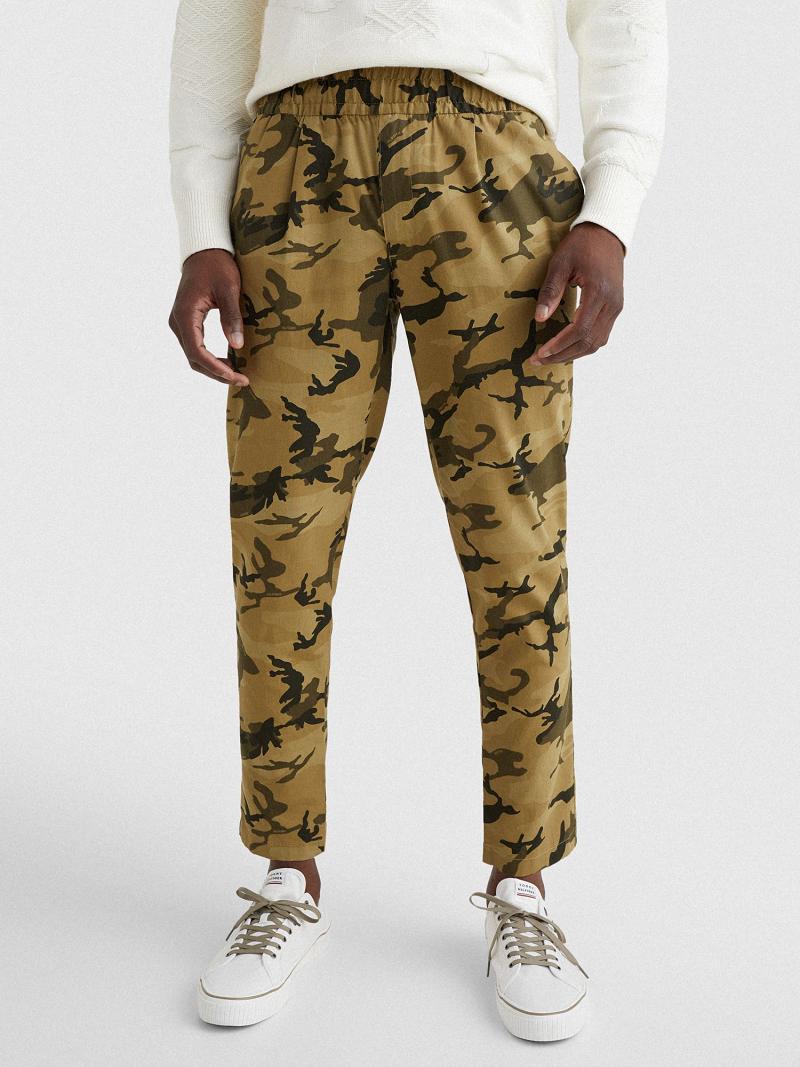 Pantalon Tommy Hilfiger Tapered fit camo Homme Vert | FR_M31342