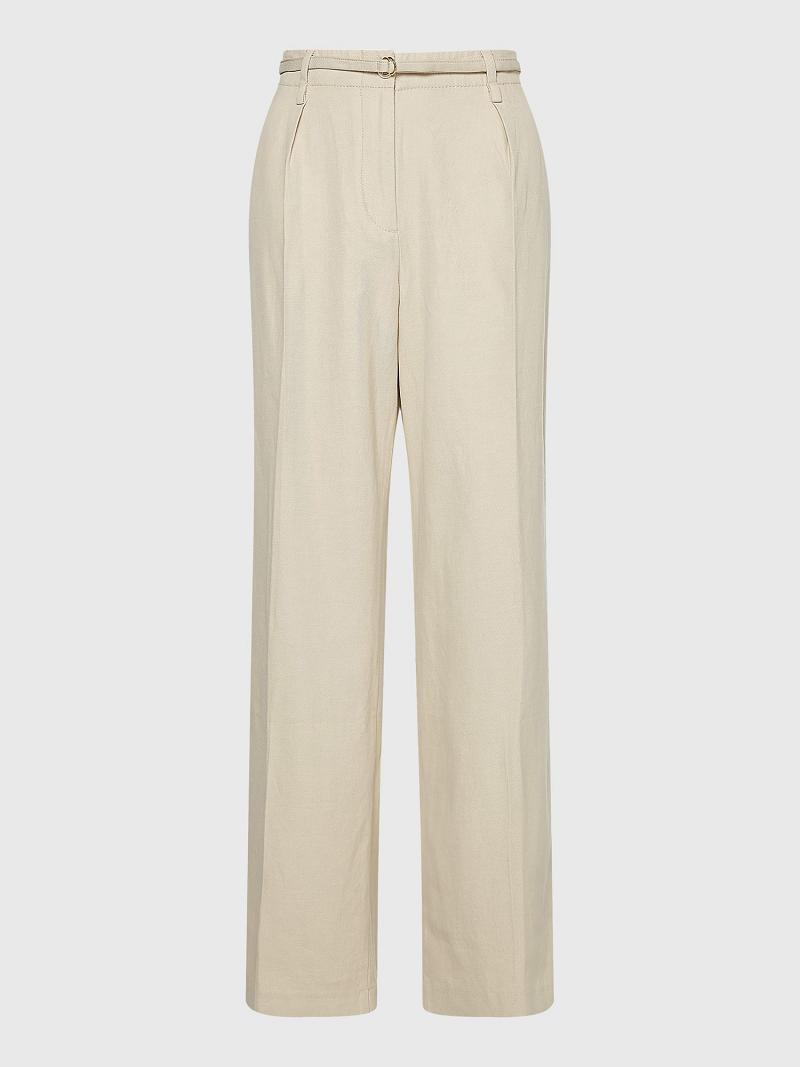 Pantalon Tommy Hilfiger Utility Chino Femme Beige | FR_W21260