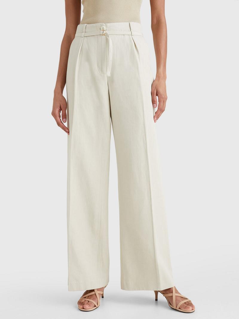 Pantalon Tommy Hilfiger Utility Chino Femme Beige | FR_W21260