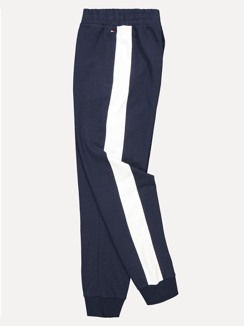 Pantalons Tommy Hilfiger Bambin' Knit Jogger Enfant Bleu | FR_G1292