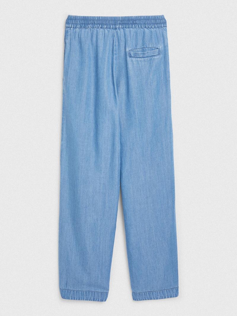 Pantalons Tommy Hilfiger Chambray Drawstring Pant Enfant Bleu | FR_G1285