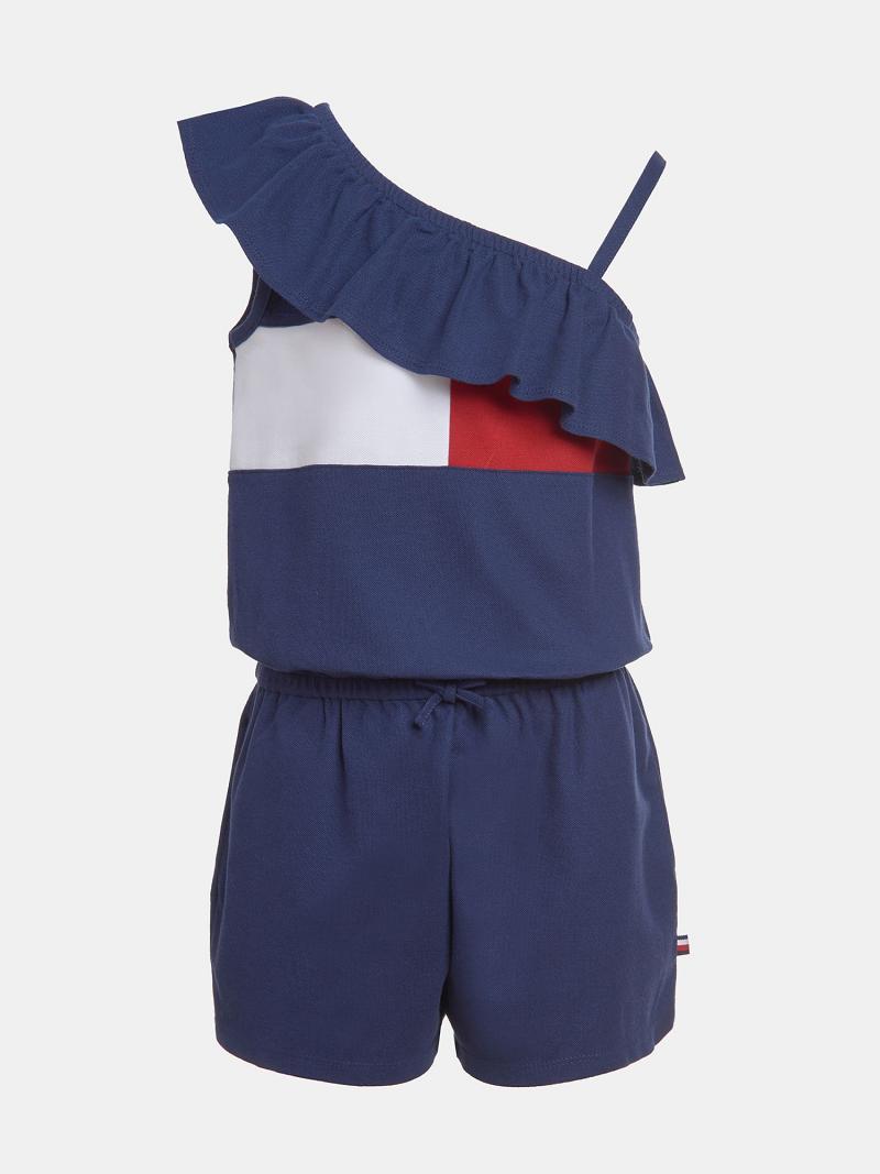 Pantalons Tommy Hilfiger One-Shoulder Romper Enfant Bleu | FR_G1288