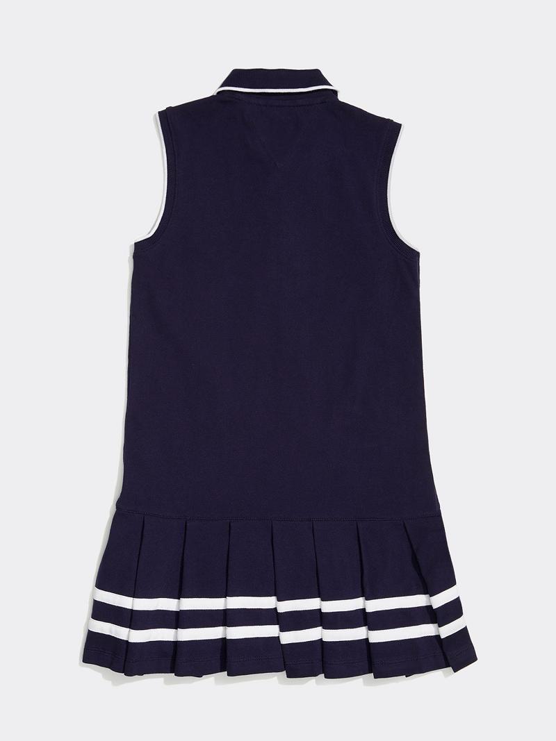 Peignoir Tommy Hilfiger Big Sans Manches Pleated Enfant Grise | FR_G1049