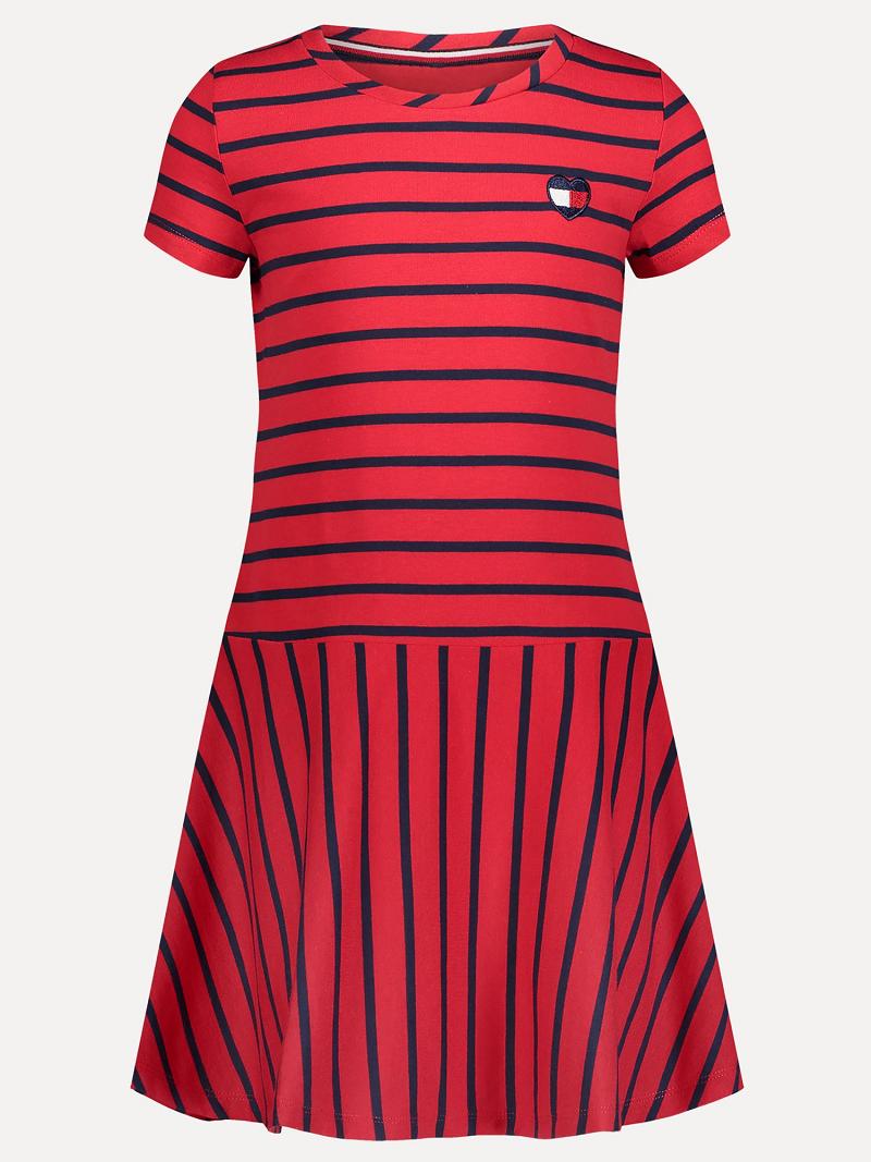 Peignoir Tommy Hilfiger Big Stripe Drop Taille Enfant Rouge | FR_G1051