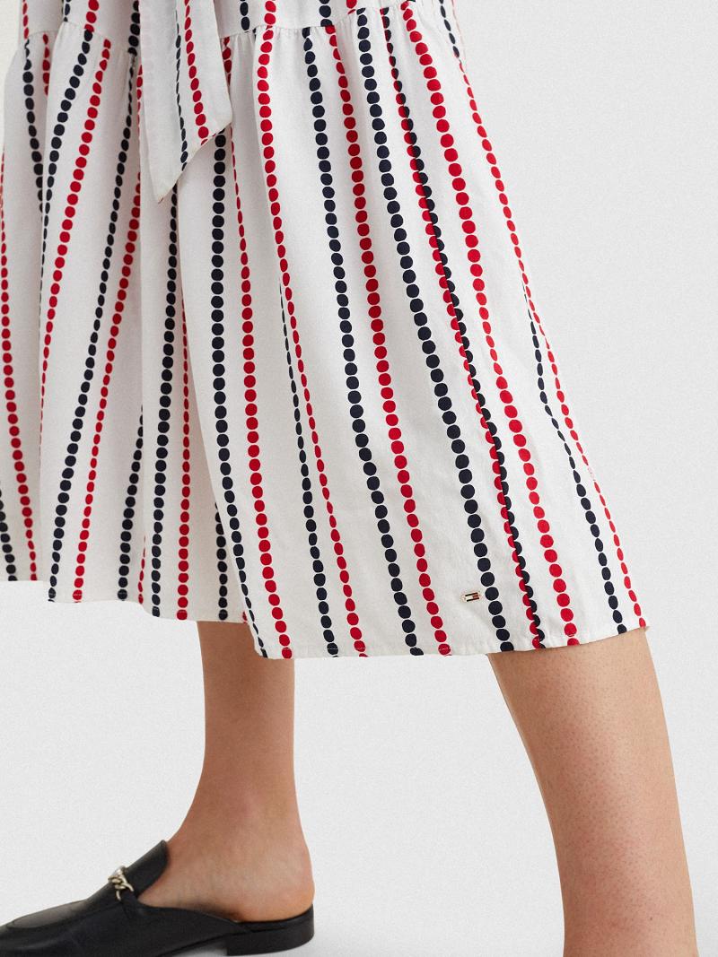 Peignoir Tommy Hilfiger Dot Midi Shirtdress Femme Stripes | FR_W21058