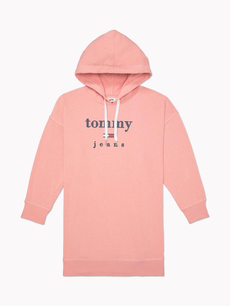 Peignoir Tommy Hilfiger Essential French Terry Hoodie Femme Rose | FR_W21066