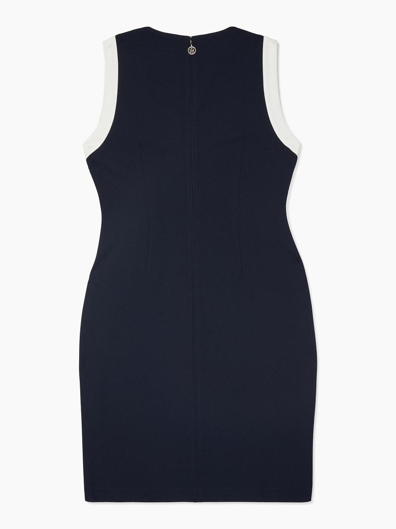 Peignoir Tommy Hilfiger Essential Sans Manches Sheath Femme Bleu Marine | FR_W21074