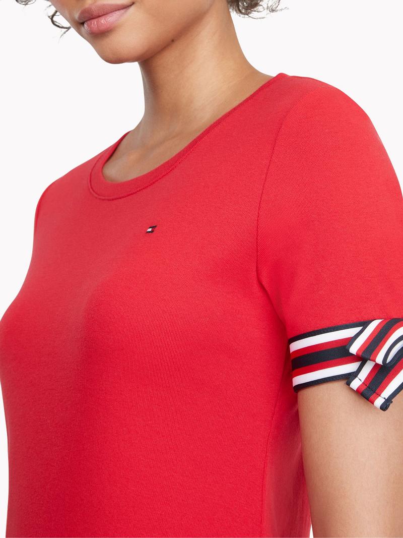 Peignoir Tommy Hilfiger Essential Tie-Sleeve Femme Rouge | FR_W21080