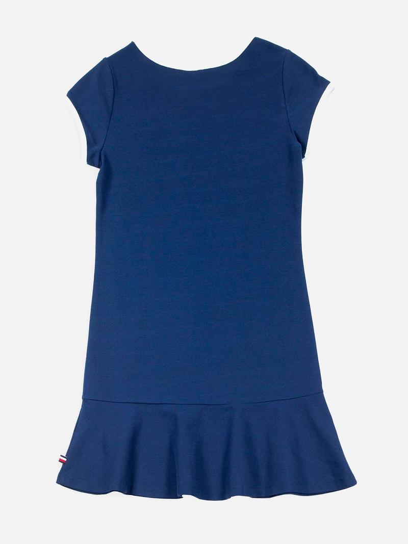 Peignoir Tommy Hilfiger Flag Enfant Bleu | FR_G1056