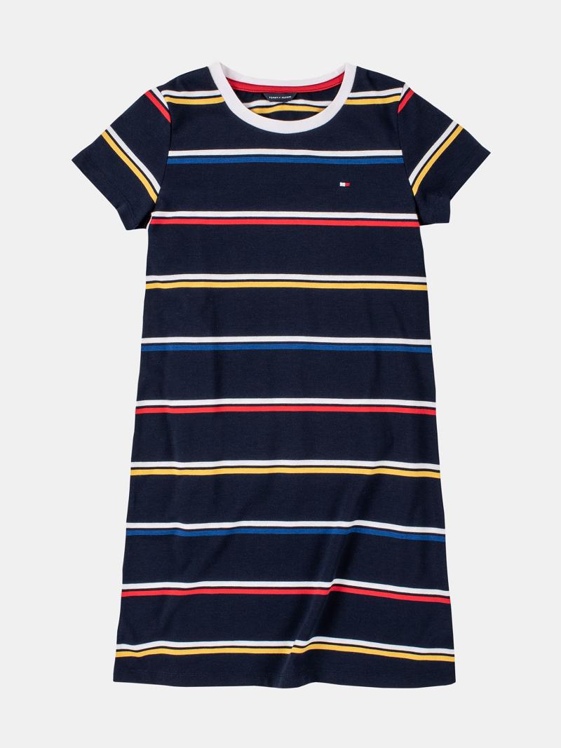 Peignoir Tommy Hilfiger Little Ribbed Stripe Enfant Bleu | FR_G1069