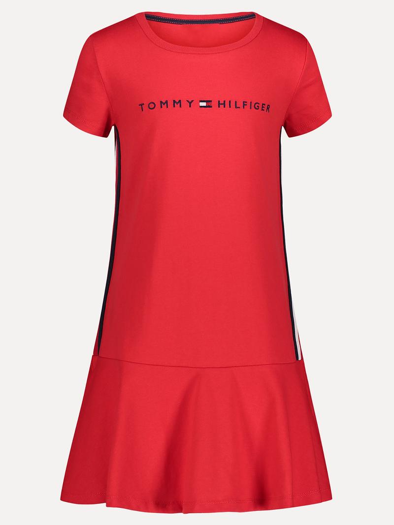 Peignoir Tommy Hilfiger Logo T-Shirt Enfant Rouge | FR_G1075