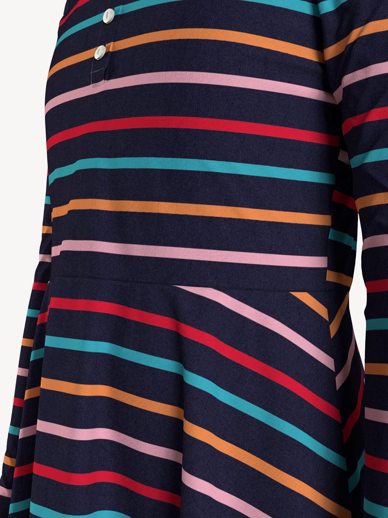 Peignoir Tommy Hilfiger Multi Stripe T-Shirt Enfant Bleu Multicolore | FR_G1076