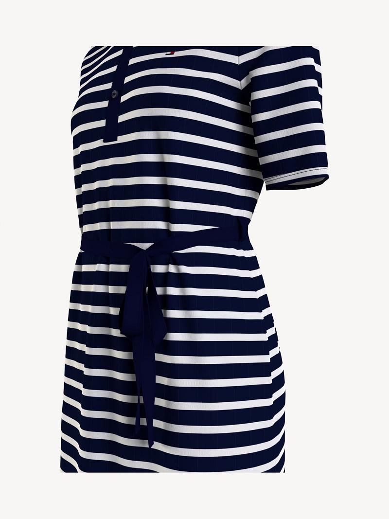 Peignoir Tommy Hilfiger Polo Midi Femme Bleu | FR_W21106