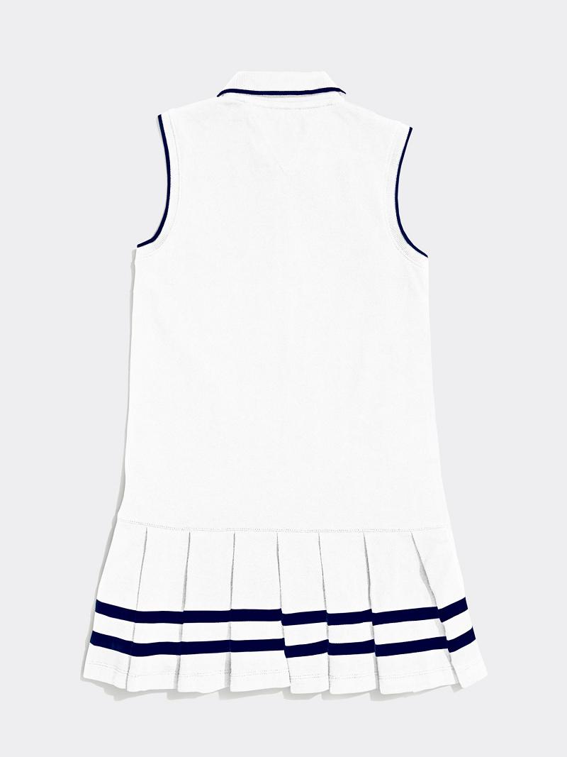 Peignoir Tommy Hilfiger Sans Manches Tennis Enfant Blanche | FR_G1082