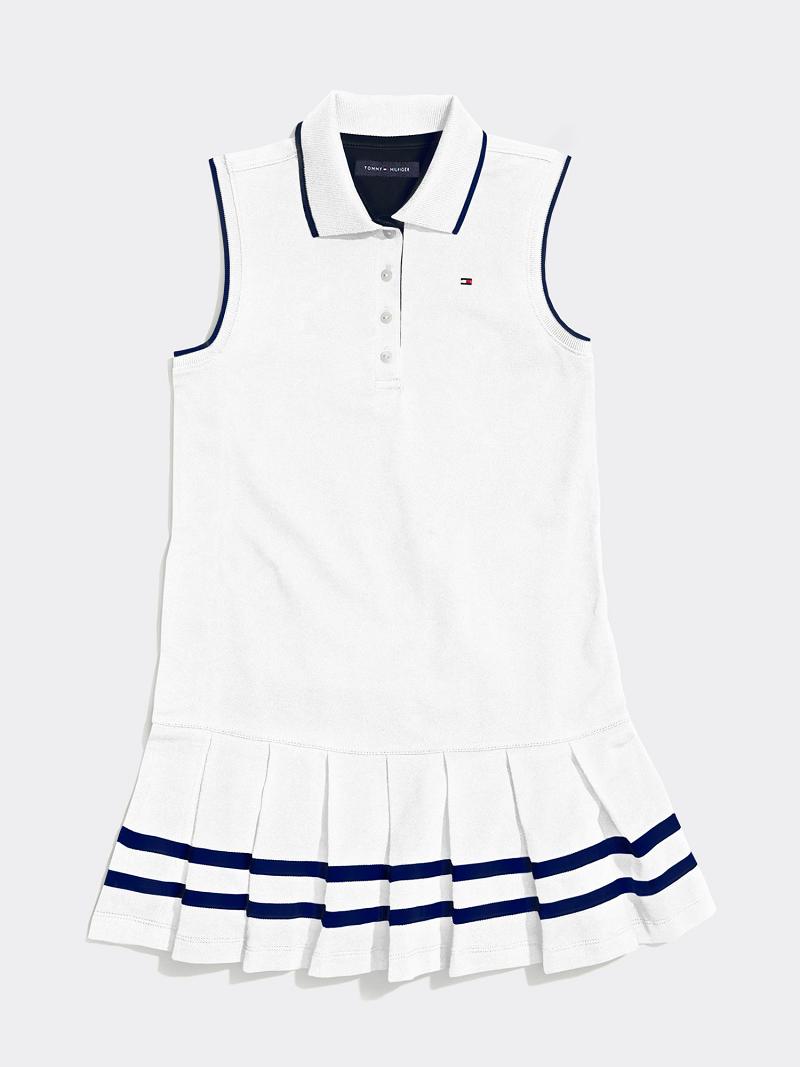 Peignoir Tommy Hilfiger Sans Manches Tennis Enfant Blanche | FR_G1082