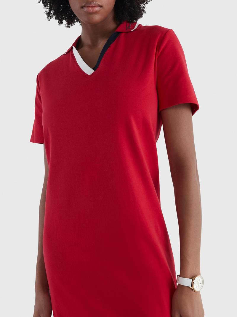 Peignoir Tommy Hilfiger Solid Polo Femme Rouge | FR_W21123