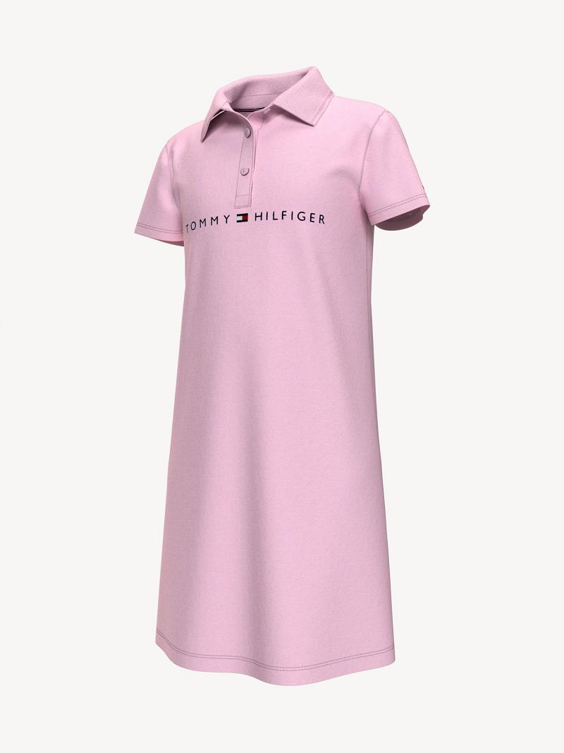 Polos Tommy Hilfiger Classiche Polo Enfant Rose | FR_G1148