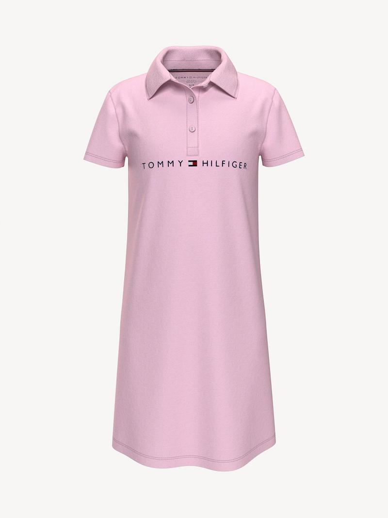 Polos Tommy Hilfiger Classiche Polo Enfant Rose | FR_G1148