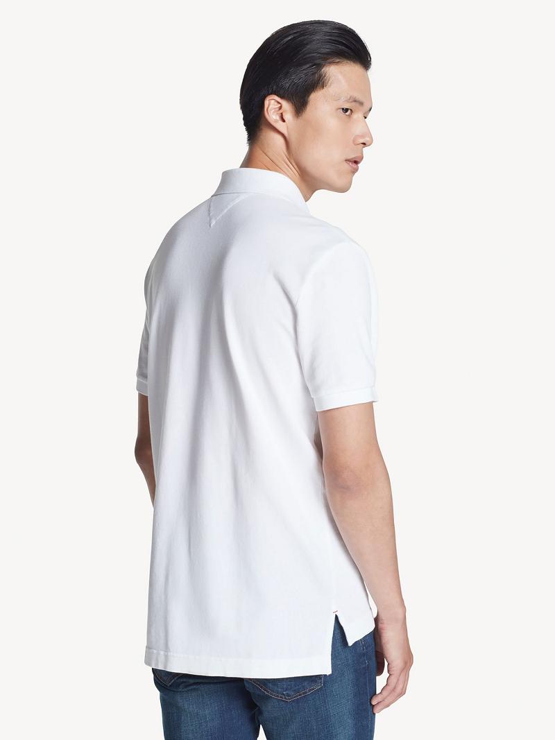 Polos Tommy Hilfiger Classiche fit solid Homme Blanche | FR_M31289