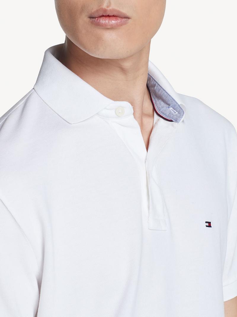 Polos Tommy Hilfiger Classiche fit solid Homme Blanche | FR_M31289