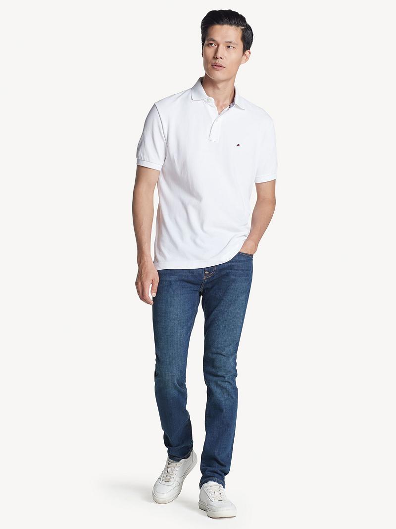 Polos Tommy Hilfiger Classiche fit solid Homme Blanche | FR_M31289