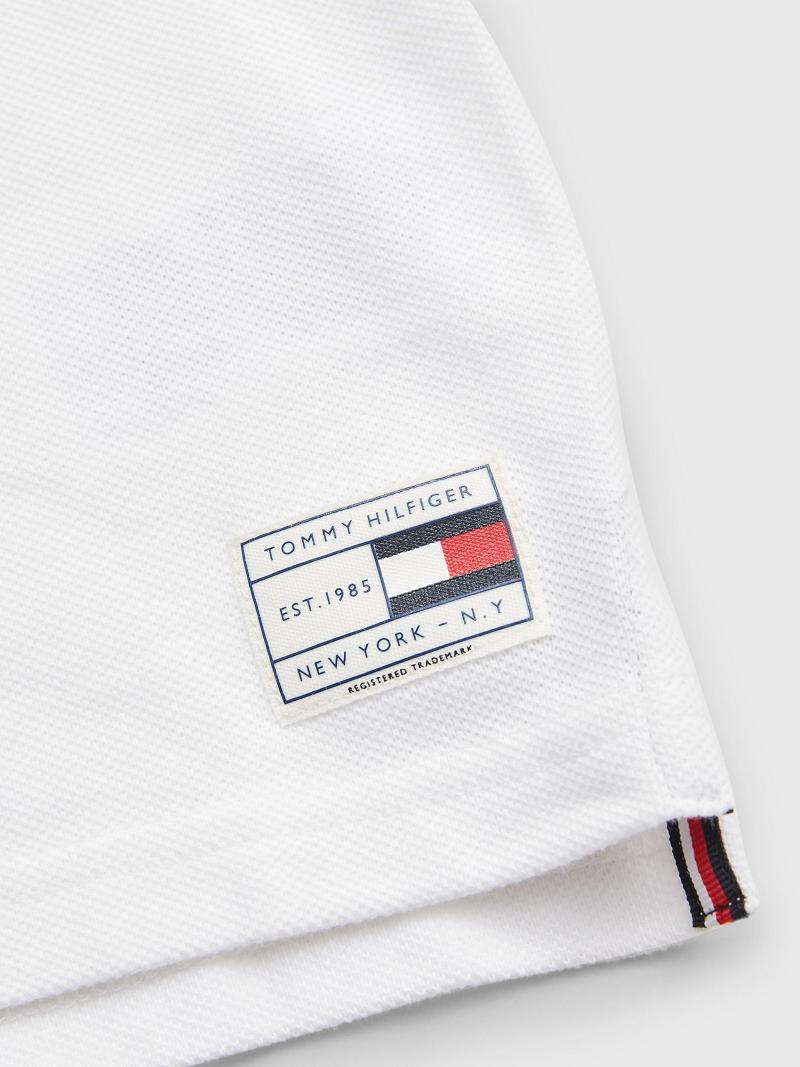 Polos Tommy Hilfiger Jacquard Enfant Blanche | FR_B2065