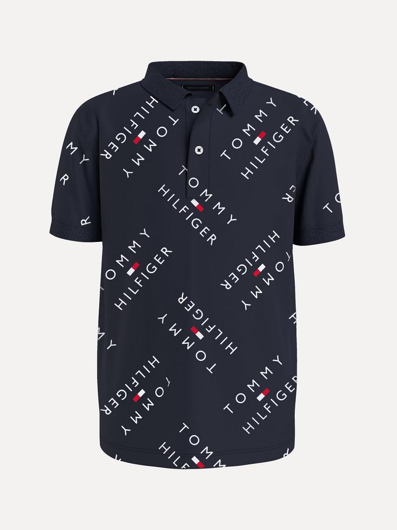 Polos Tommy Hilfiger Logo Enfant Bleu Marine | FR_B2067