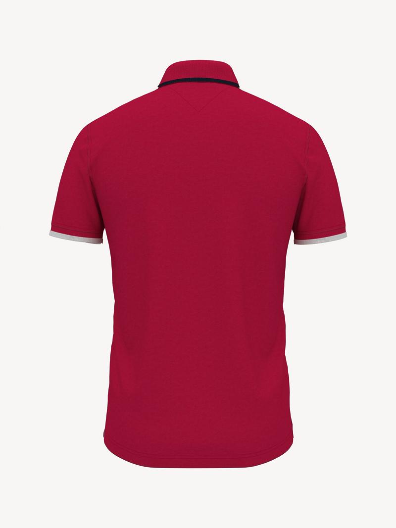 Polos Tommy Hilfiger Slim fit logo Homme Rouge | FR_M31309