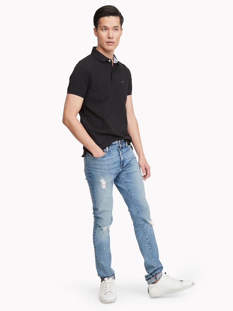 Polos Tommy Hilfiger Slim fit tommy Homme Noir | FR_M31314